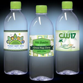 16.9 oz. Spring Water Full Color Label, Clear Bullet Bottle w/Lime Green Cap